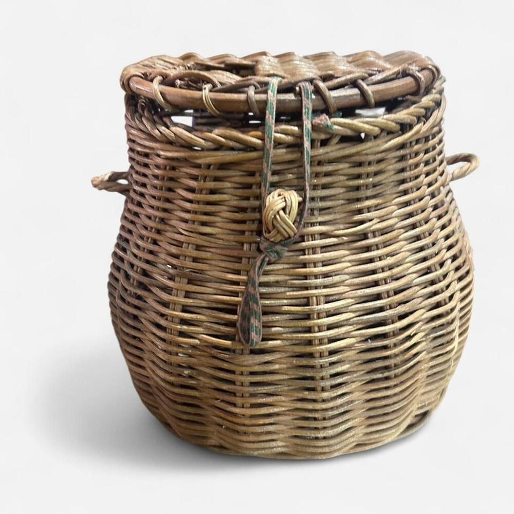 Vintage Wicker Creel Fishing Basket